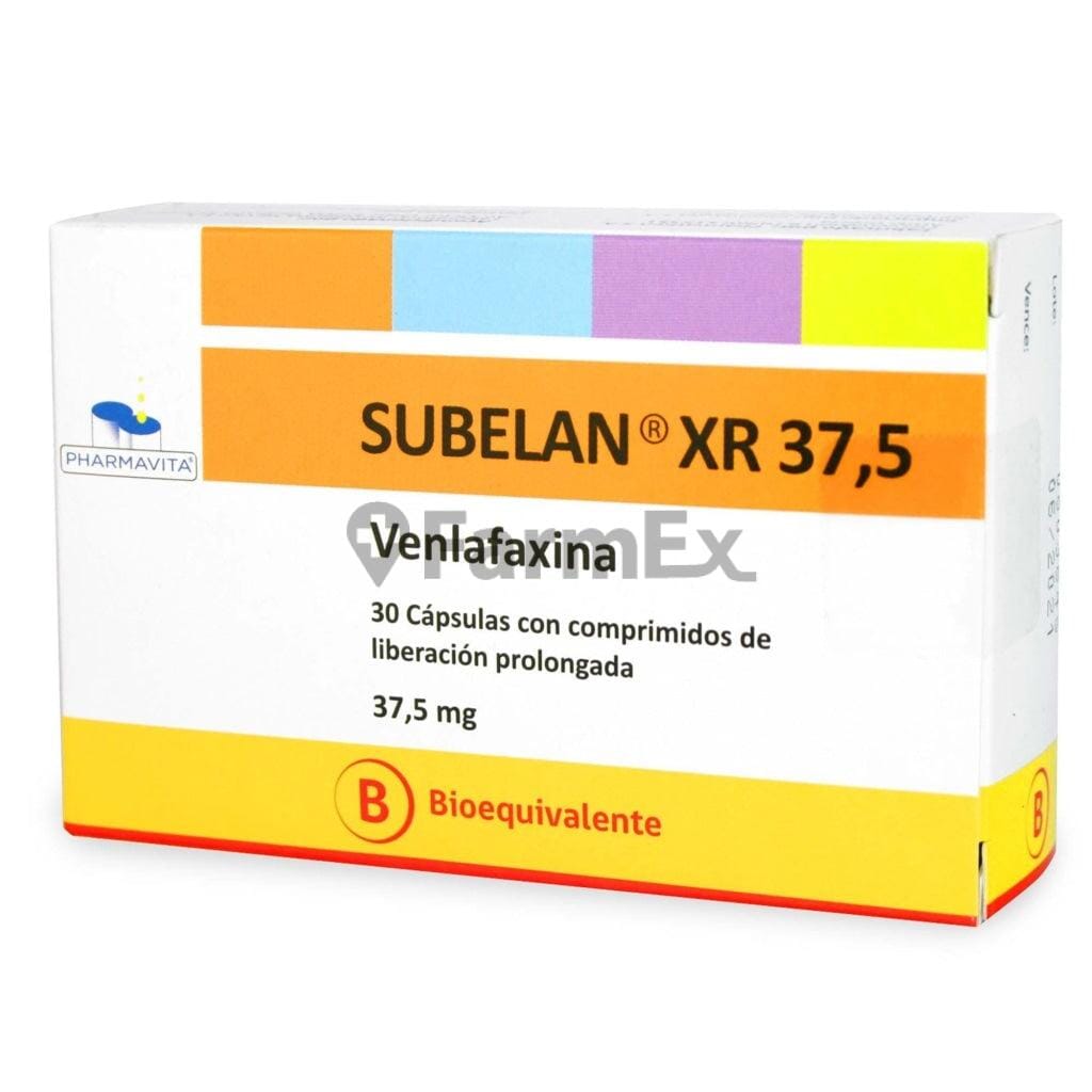 Subelan XR 37,5 mg x 30 cápsulas de Liberación Prolongada susc-1 de 2 meses Farmex-Suscripciones-Persistente